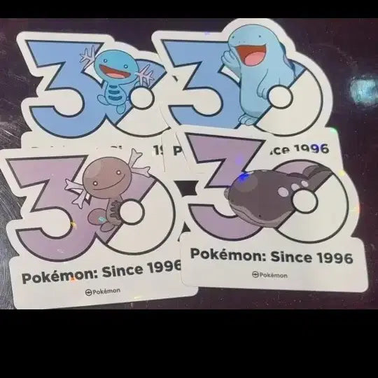 [BUNJANG] Pokemon 30th Anniversary Wooper Stickers Bundle Set / 우파 토오 노오 4장 일괄 판매합니다!