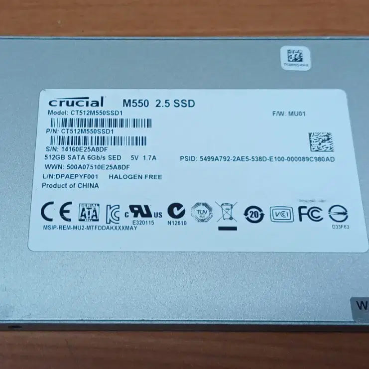 [BUNJANG] Crucial MX550 500GB SSD (Used) / 중고 ssd500g crucial mx550