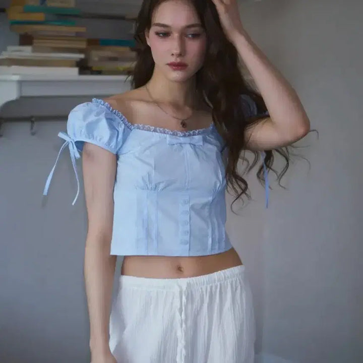 [BUNJANG] Rose Franz Cropped Blouse (New) / 로제프란츠 크롭 블라우스 (새상품)