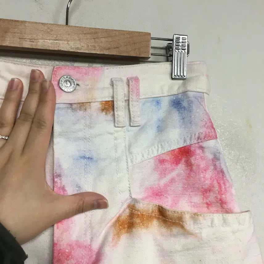 [BUNJANG] Isabel Marant Tie-Dye Denim Shorts Size 25 / 이자벨마랑 정품 타이다이 데님 반바지 25