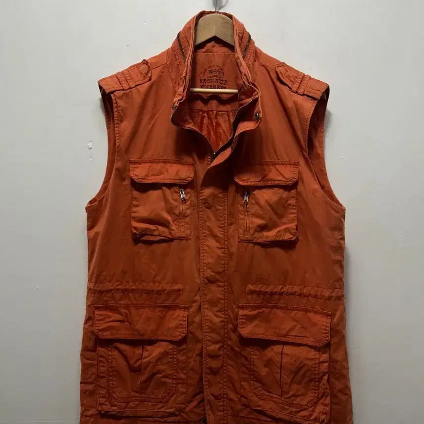 [BUNJANG] 1985 Recognise Workers Orange Vest Size 105 / 1985 리코나이즈 워커스 오렌지 베스트 105사이즈