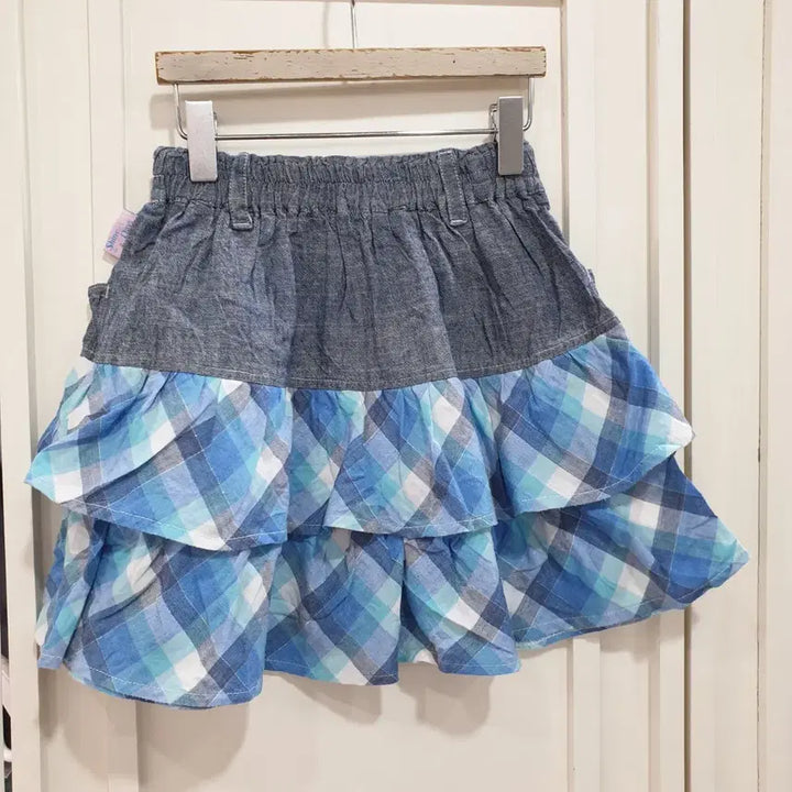 [BUNJANG] Checkered Ruffle Skirt / 150 체크 무늬 프릴 스커트