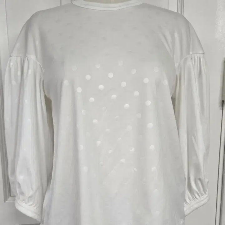 [BUNJANG] Comme des Garçons Dot Pattern Puff Sleeve T-Shirt White / 꼼데가르송 도트 화이트 티셔츠