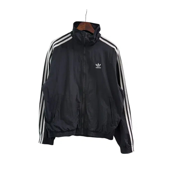 [BUNJANG] Adidas Black Windbreaker / [M] 아디다스 블랙 바람막이