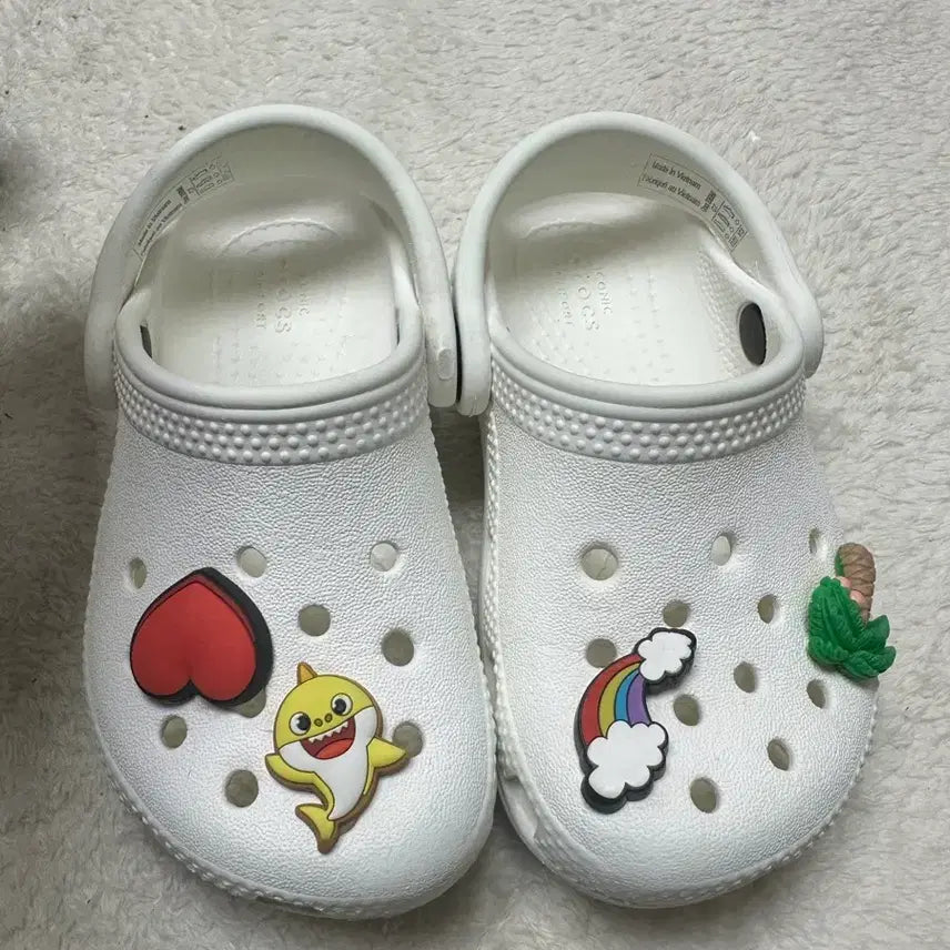 [BUNJANG] Crocs Kids Sandals White Size 140 / 크록스 키즈 샌들 흰색 140