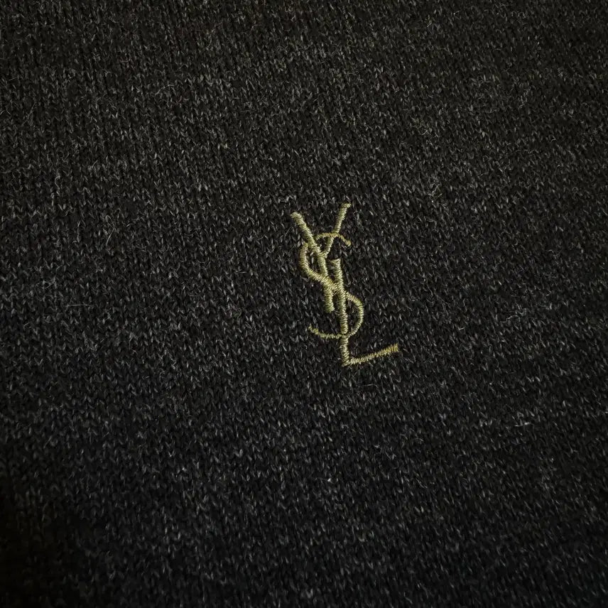 [BUNJANG] Saint Laurent Wool Knit Polo Charcoal / (L)입생로랑 울 카라 니트 차콜