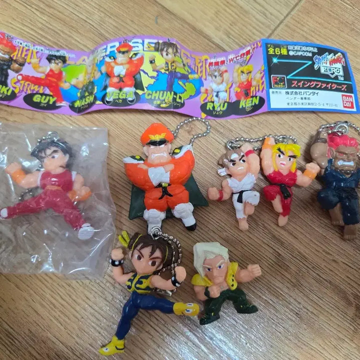[BUNJANG] Street Fighter 7 Figure Keychain Set / 스트리트파이터 피규어 7개 세트 키체인 오락실