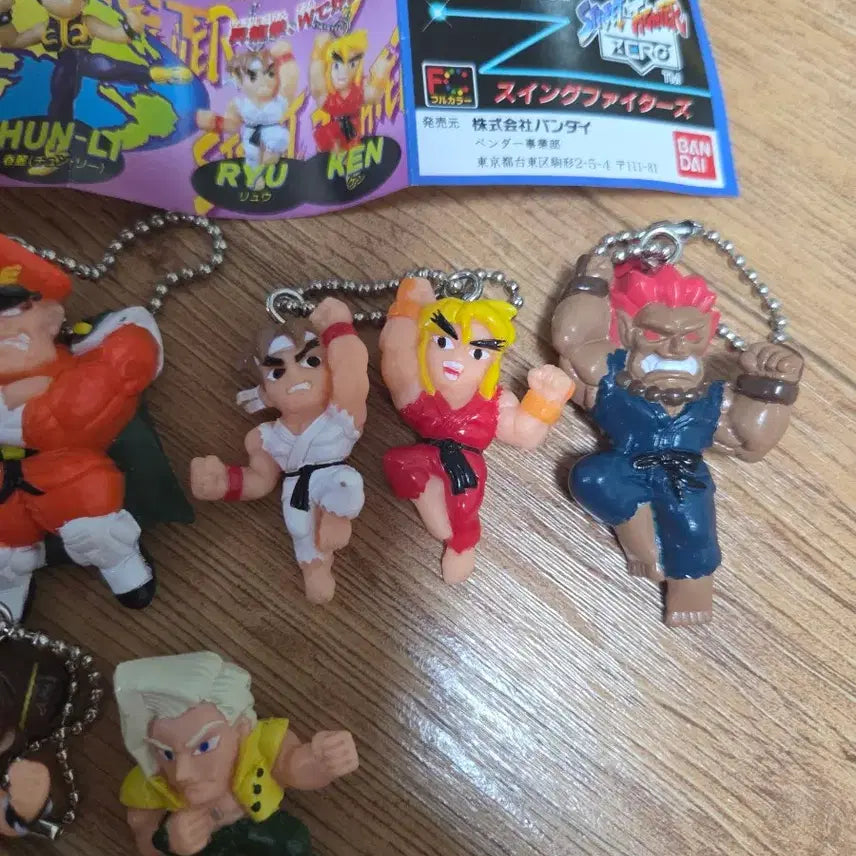 [BUNJANG] Street Fighter 7 Figure Keychain Set / 스트리트파이터 피규어 7개 세트 키체인 오락실