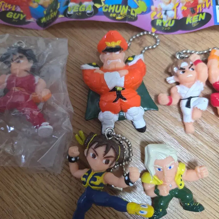 [BUNJANG] Street Fighter 7 Figure Keychain Set / 스트리트파이터 피규어 7개 세트 키체인 오락실