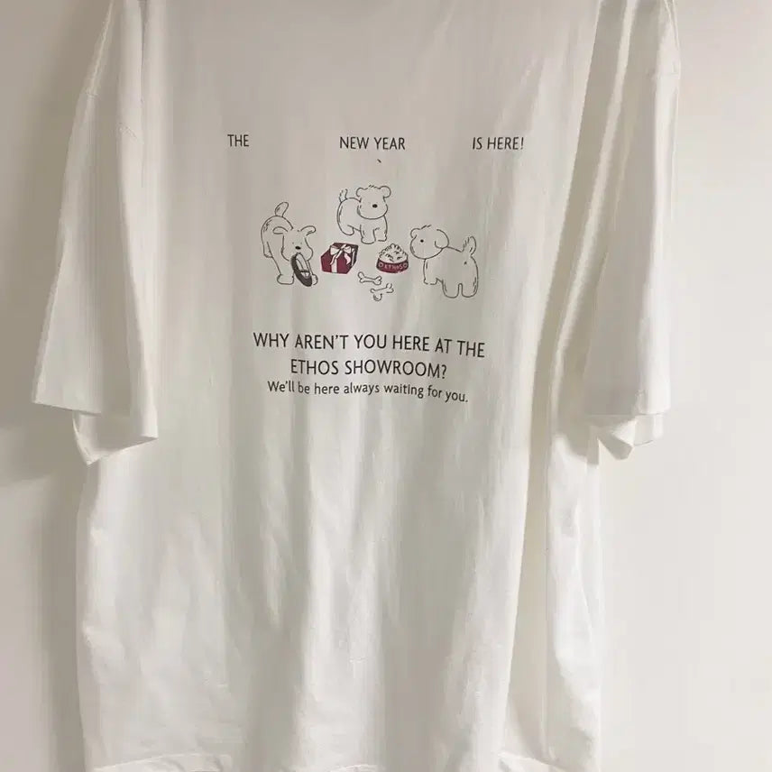 [BUNJANG] Ethos Puppy Graphic T-Shirt / 에토스 반팔 퍼피 티셔츠