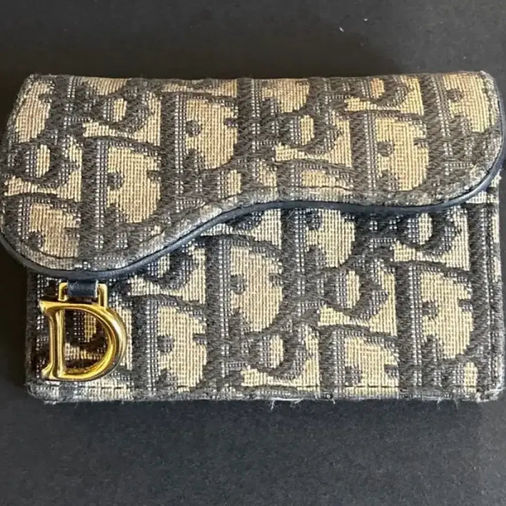 [BUNJANG] Dior Saddle Flap Card Holder Blue Oblique / 디올 오블리크 지갑