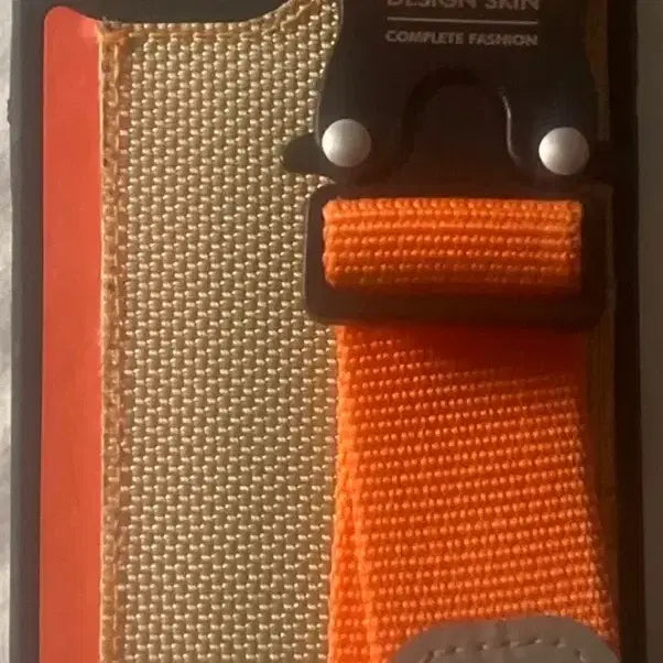 [BUNJANG] iPhone 12 mini Design Skin Case with Orange Strap / 아이폰 12 mini 디자인 스킨 케이스