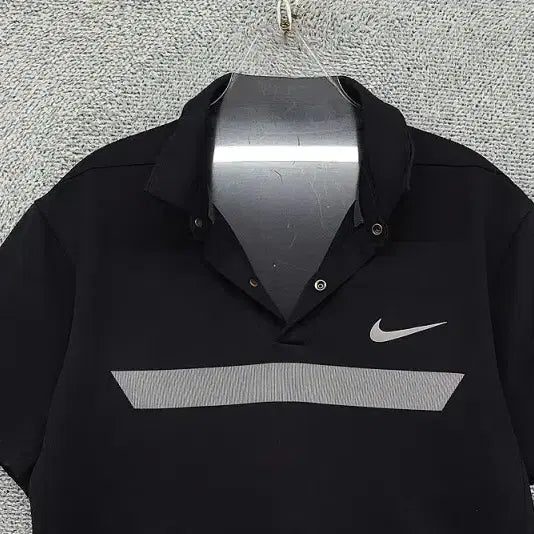 [BUNJANG] Nike Black Functional Polo T-Shirt - Size M / 나이키 블랙 기능성 반팔 카라티 M