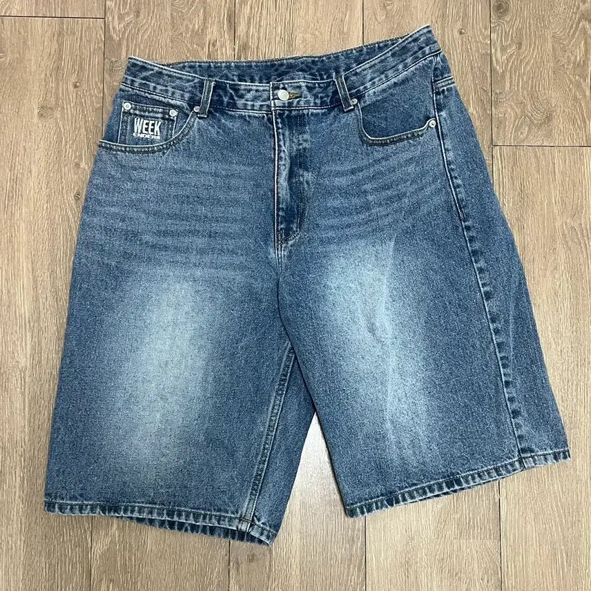 [BUNJANG] WKNDRS Washed Denim Shorts XL / 위캔더스 WKNDRS 워시드 데님 쇼츠 XL