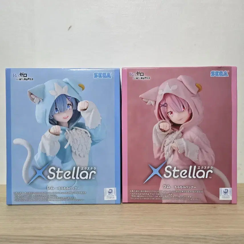 [SOLD OUT] 미개봉/일괄] 리제로 렘 람 고양이 모후모후 피규어 세트