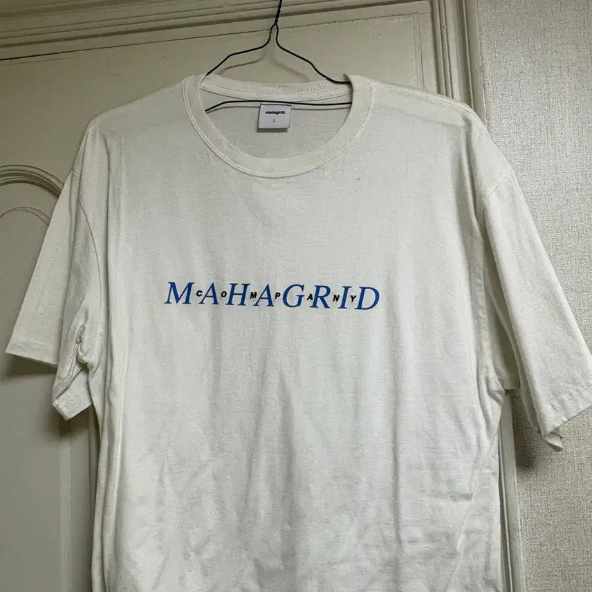[BUNJANG] Mahagrid White T-Shirt / 마하그리드 흰색 반팔티