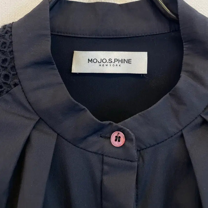 [BUNJANG] MOJO.S.PHINE Belted Dress Navy Cap Sleeve Lace Detail Size 55 / MOJO.S.PHINE 모조에스핀 벨티드원피스55 하객룩오피스룩출근룩