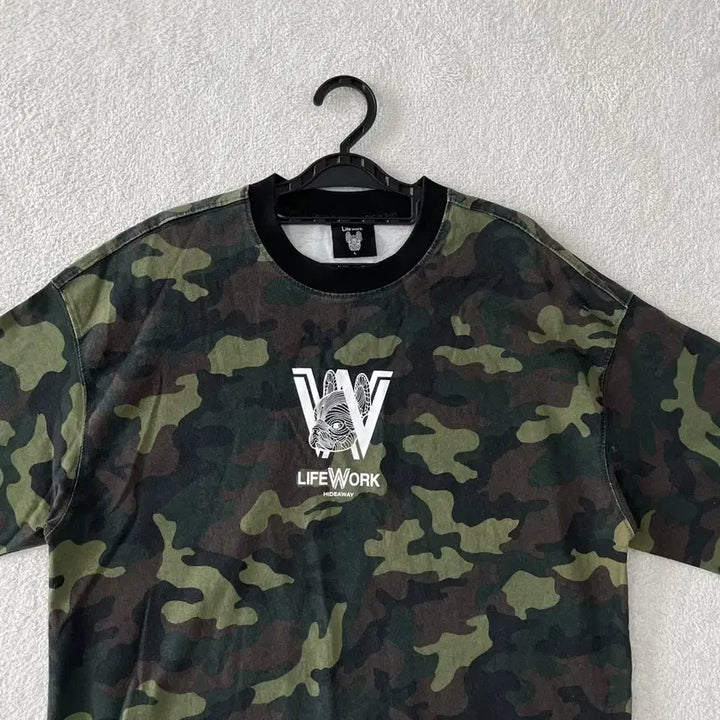 [BUNJANG] LifeWork Camo Short Sleeve T-Shirt (L) / L 라이프워크 카모 반팔티셔츠 100