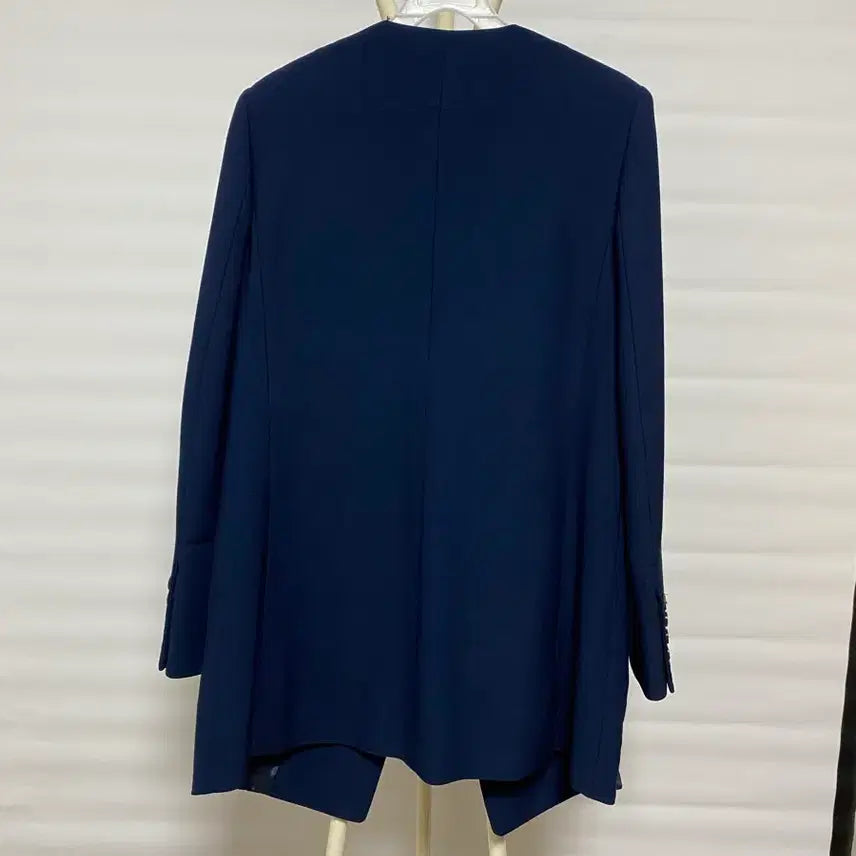 [BUNJANG] Time Postmodern Navy Long Jacket / 타임포스트모던 네이비 롱 자켓 82-94-160