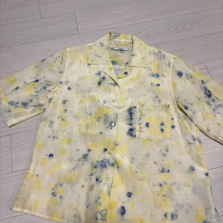 [BUNJANG] Teak Dyed Open Collar Shirt Free Size / teak 다이드 오픈 카라 셔츠 프리사이즈