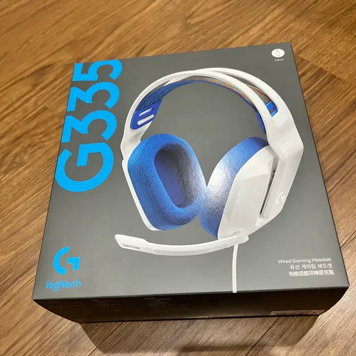 [BUNJANG] Logitech G335 Wired Gaming Headset White/Blue / 로지텍 G335 유선 게이밍 헤드셋 화이트/블루