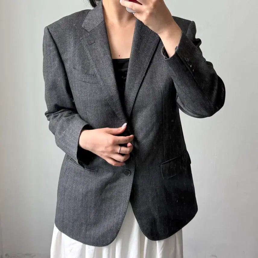 [BUNJANG] Givenchy Cashmere Blend Grey Jacket / 지방시 캐시미어 혼방 그레이 자켓