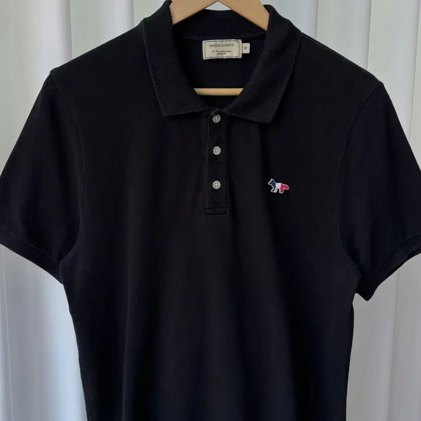 [BUNJANG] Maison Kitsuné Tricolor Fox Patch Polo Shirt / 메종키츠네 카가티