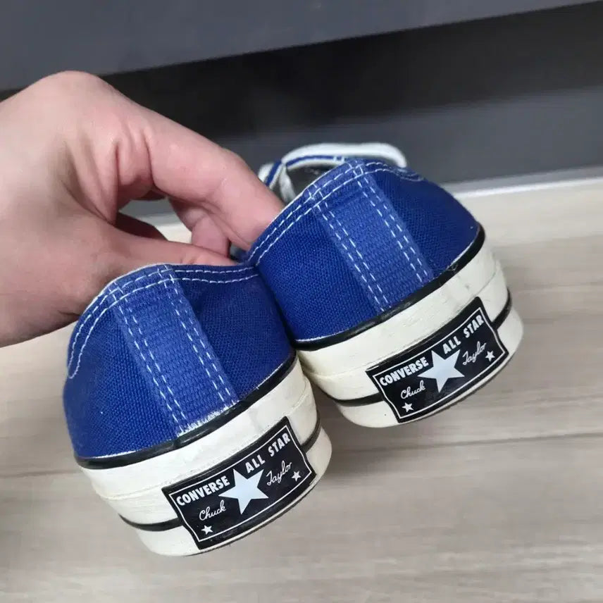 [BUNJANG] Converse Chuck Taylor 70 Low Top Black/Blue / 컨버스 척체일러 70 로우 블랙, 블루 250