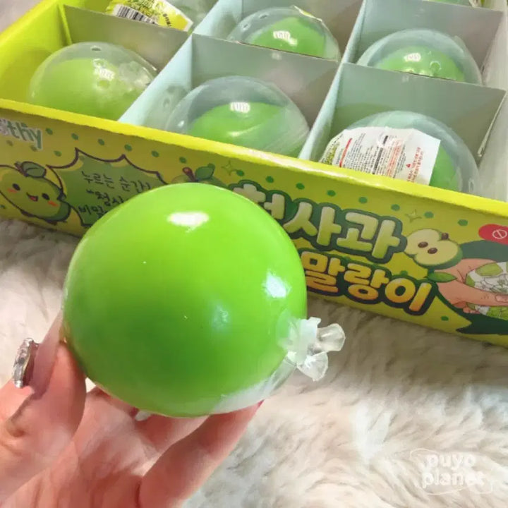 [BUNJANG] Green Apple Squishy Ball + Square Cheese Transparent Squishy Set / 곧 종료돼요! [오픈이벤트]청사과왁뿌+사각치즈투명슬랑이 2종 set