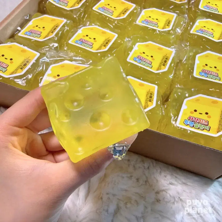 [BUNJANG] Green Apple Squishy Ball + Square Cheese Transparent Squishy Set / 곧 종료돼요! [오픈이벤트]청사과왁뿌+사각치즈투명슬랑이 2종 set