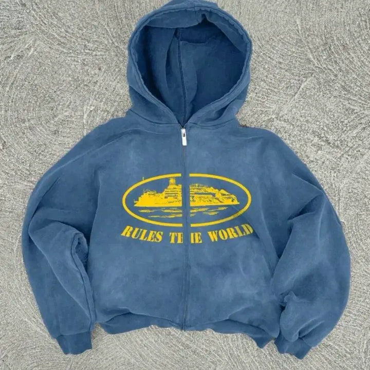 [BUNJANG] Y2K Summer Zip-Up Hoodie / y2k 여름 후드집업