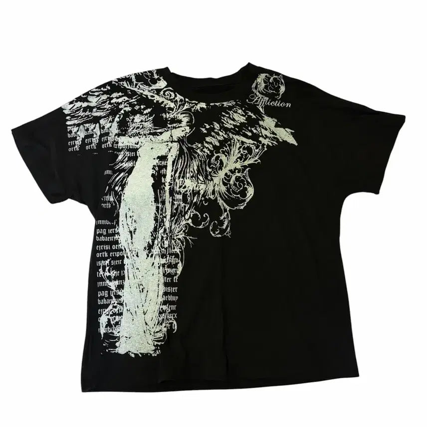 [BUNJANG] Affection Black Short-Sleeve T-Shirt / 어피니션 반팔 티셔츠 블랙