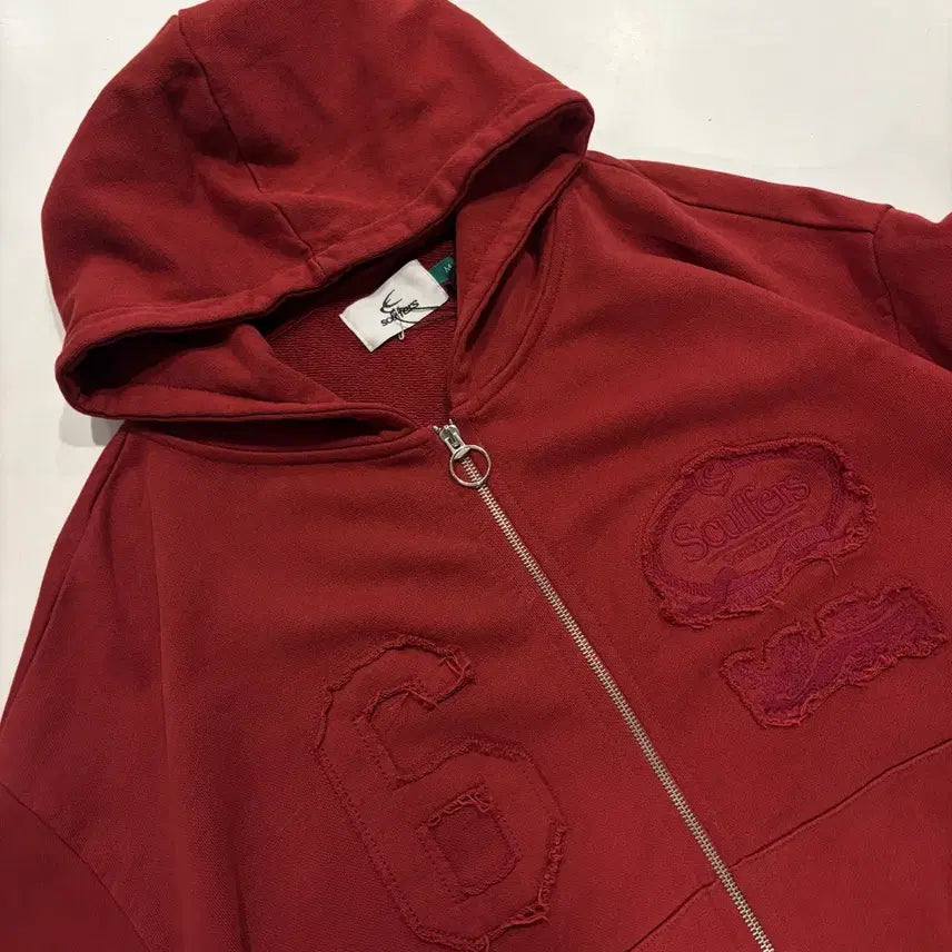 [BUNJANG] SCUFFERS Burgundy Hooded Zip-Up Jacket / [M] SCUFFERS 스커퍼스 후드 집업 버건디