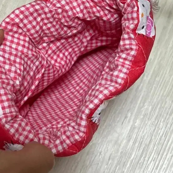 [BUNJANG] Hello Kitty Quilted Pouch Red / 키티 퀼팅 파우치 레드 키티파우