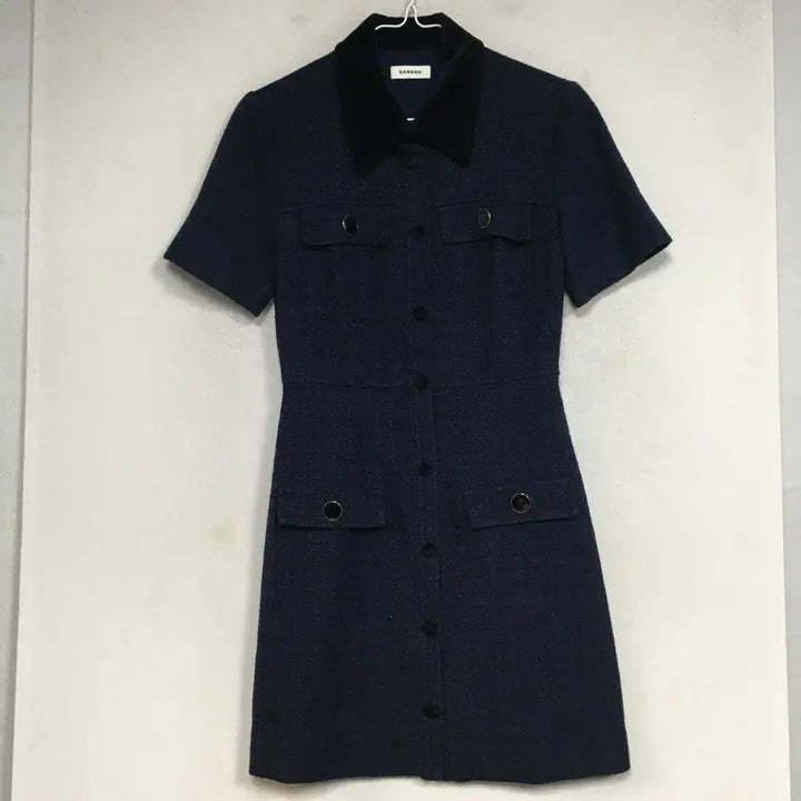 [BUNJANG] Sandro Tweed Dress Navy / SANDRO 산드로 트위드 드레스 원피스 36