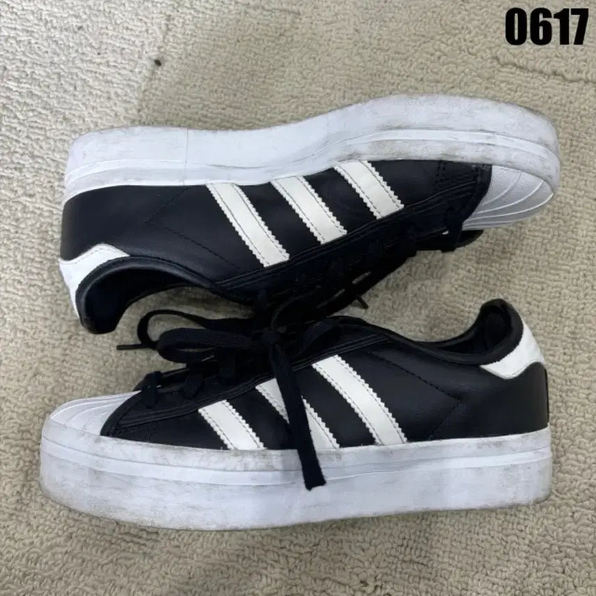 [BUNJANG] Adidas Superstar Platform Black White / 아디다스 슈퍼스타 플랫폼 블랙 화이트 220