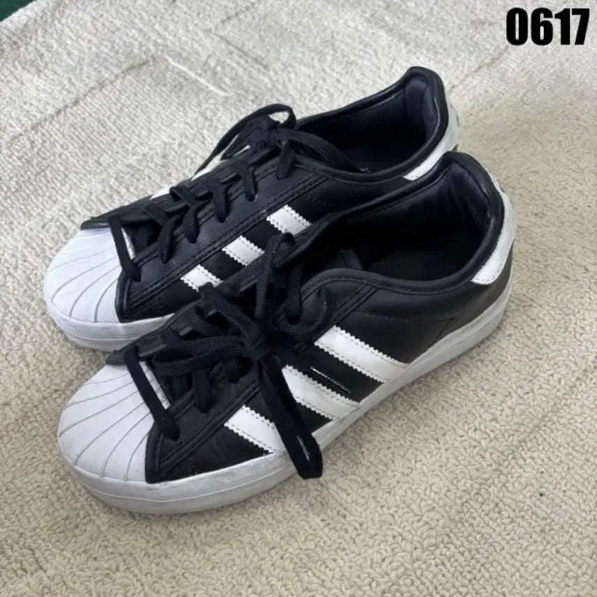 [BUNJANG] Adidas Superstar Platform Black White / 아디다스 슈퍼스타 플랫폼 블랙 화이트 220