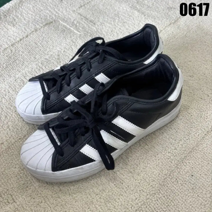 [BUNJANG] Adidas Superstar Platform Black White / 아디다스 슈퍼스타 플랫폼 블랙 화이트 220