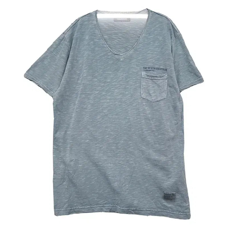 [BUNJANG] Buckaroo Light Blue Pocket Pattern Short Sleeve T-Shirt L / 버커루 라이트 블루 포켓 패턴 반팔티 L