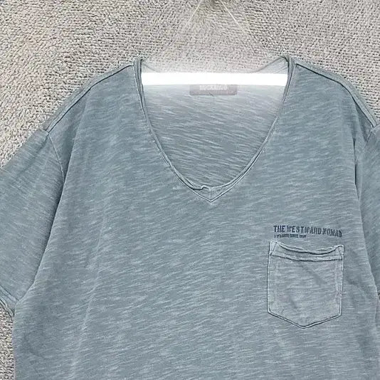 [BUNJANG] Buckaroo Light Blue Pocket Pattern Short Sleeve T-Shirt L / 버커루 라이트 블루 포켓 패턴 반팔티 L