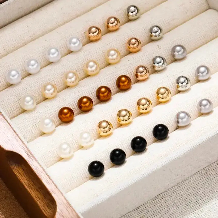 [BUNJANG] 18-Piece Pearl Earring Set / [새거]진주 귀걸이 18종 세트