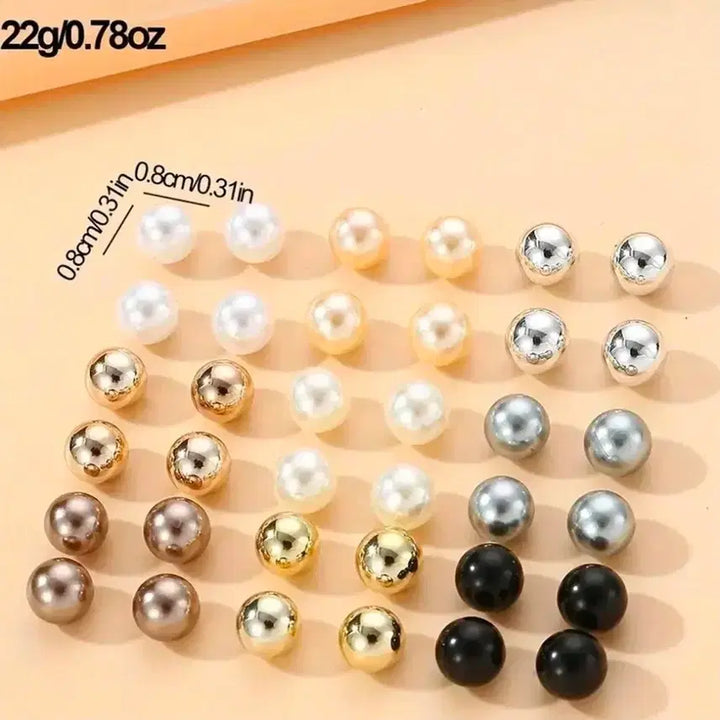 [BUNJANG] 18-Piece Pearl Earring Set / [새거]진주 귀걸이 18종 세트