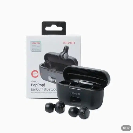 [BUNJANG] iRiver ITW-C1 Open-Type Wireless Ear Cuff Bluetooth Earphones Black / 아이리버 ITW-C1 오픈타입 무선 이어커프 귀찌형 블루투스 이어폰 블랙