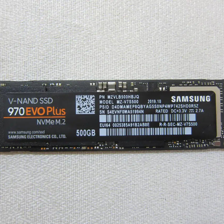 [BUNJANG] Samsung 970 EVO Plus M.2 NVMe 500GB SSD / 삼성전자 SSD 970 EVO Plus M.2 NVMe 500G