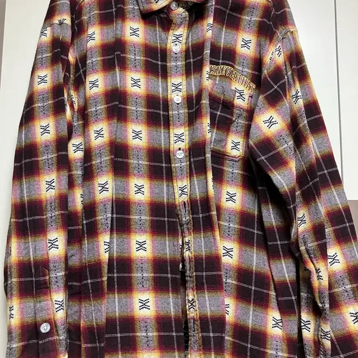 [BUNJANG] Thisisneverthat African Check Pattern Shirt L / 디스이즈네버댓 아프리칸 셔츠 남방 L