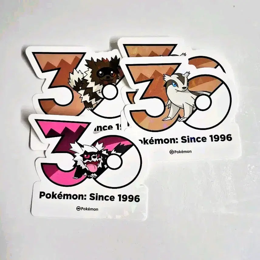 [BUNJANG] Pokemon 30th Anniversary Logo Sticker Set / [판매/교환] 포켓몬 30주년 로고 스티커 지그재구리 직구리 가라르