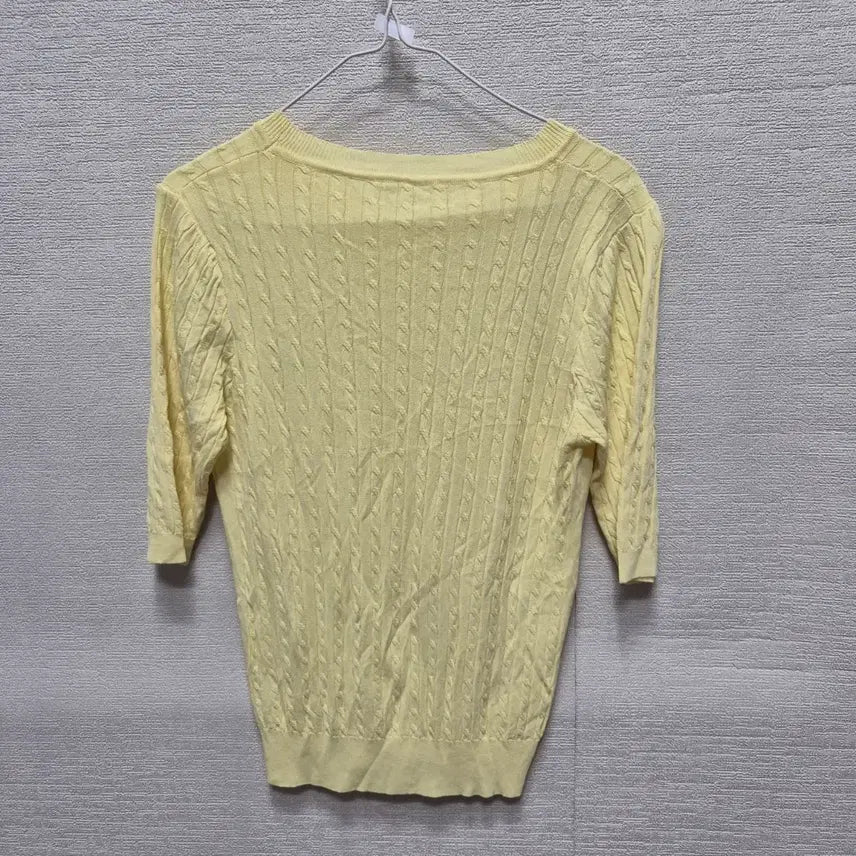 [BUNJANG] Cable Knit Short Sleeve T-Shirt / 아262 반팔 니트 티셔츠