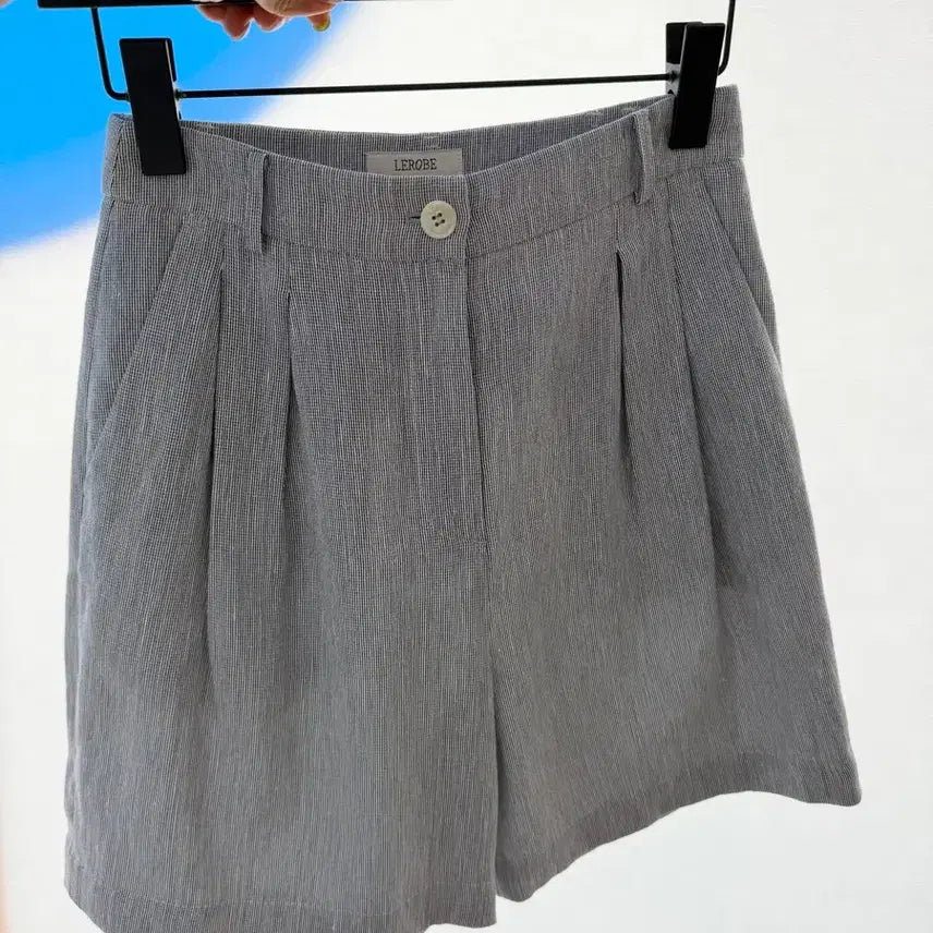 [BUNJANG] LEROBE Linen Striped Half Pants / 교신안함)LEROBE 린넨 스트라이프 팬츠