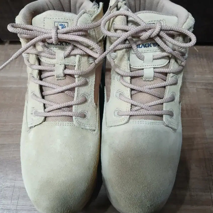 [BUNJANG] Black Yak YAK-501 6-Inch Beige Suede &amp; Mesh Safety Boots (270) / 베이지색 워커 부츠 안전화 6인치 270