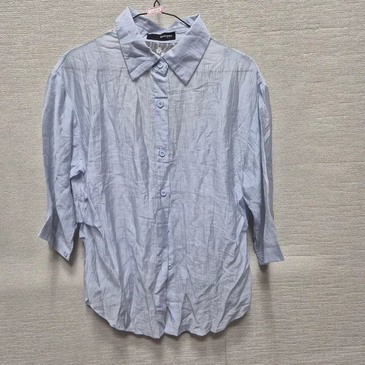 [BUNJANG] Sky Blue Lace Shirt (Size L) / 아264 레이스 셔츠